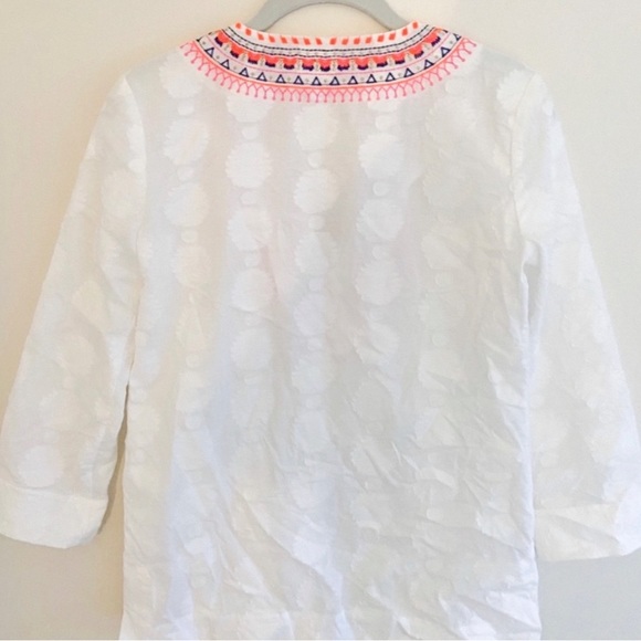 Lilly Pulitzer Amelia Sunburst white tunic top NWOT size Medium - Picture 4 of 12